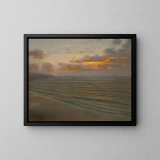 Effects of Light on the Sea - Thomas Alexander Harrison — framed artwork on a wall