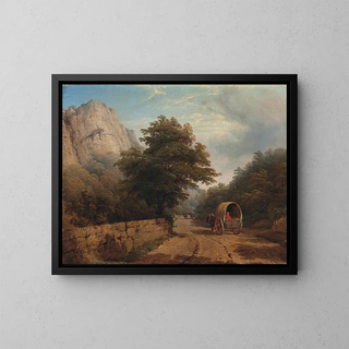High Tor, Matlock, Derbyshire - Thomas Baker — framed artwork on a wall