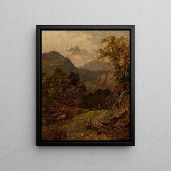 Bettswsy Cood North of Wales and Nant Gwynnavt North of Wales - Thomas Barker — framed artwork on a wall