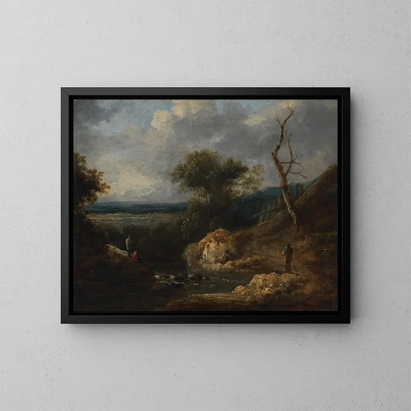 Small Landscape Painting - Thomas Barker — framed artwork on a wall