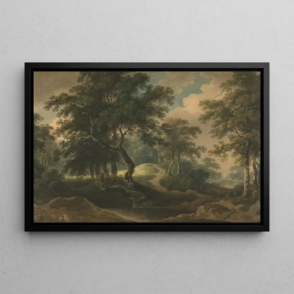Landscape wooded painting - Thomas Barker — framed artwork on a wall