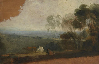 Landscape painting with lake and livestock - Thomas Barker de Bath — artwork view