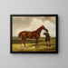 Horse and rider in a landscape - Thomas Barratt de Stockbridge — framed artwork on a wall