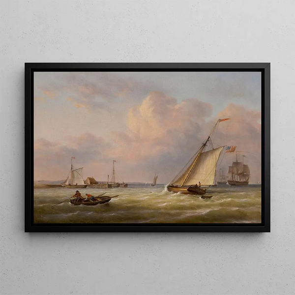 Port of Philadelphia - Thomas Birch — framed artwork on a wall