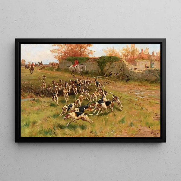 En pleine chasse - Thomas Blinks — framed artwork on a wall