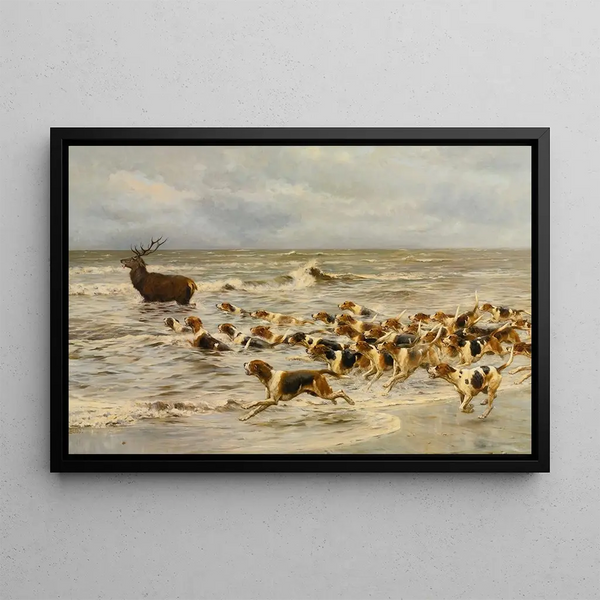The Hunt - Thomas Blinks — framed artwork on a wall