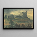 Ruins of a castle on top of a hill - Thomas Bradshaw — framed artwork on a wall