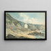 Houses on a rocky shore - Thomas Bradshaw — framed artwork on a wall