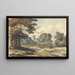 Rural scene painting with church - Thomas Bradshaw — framed artwork on a wall