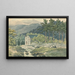 Two houses along a road in the mountains - Thomas Bradshaw — framed artwork on a wall