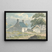 Two stone cottages - Thomas Bradshaw — framed artwork on a wall