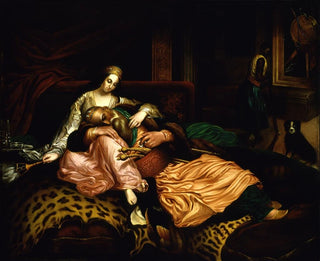 Interior scene with sultan and concubine - Thomas Buchanan Read — artwork view