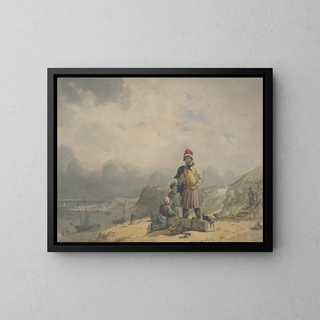 Figure sur le rivage - Thomas Chafe — framed artwork on a wall