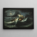 Frégate ballottée par la tempête - Thomas Chambers — framed artwork on a wall