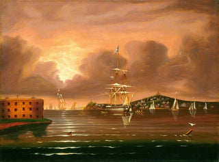 Sky threatening, New York Bay - Thomas Chambers — artwork view