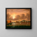 Sky threatening, New York Bay - Thomas Chambers — framed artwork on a wall