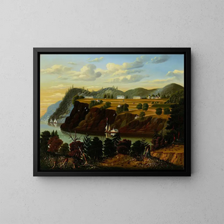 View of West Point - Thomas Chambers — framed artwork on a wall