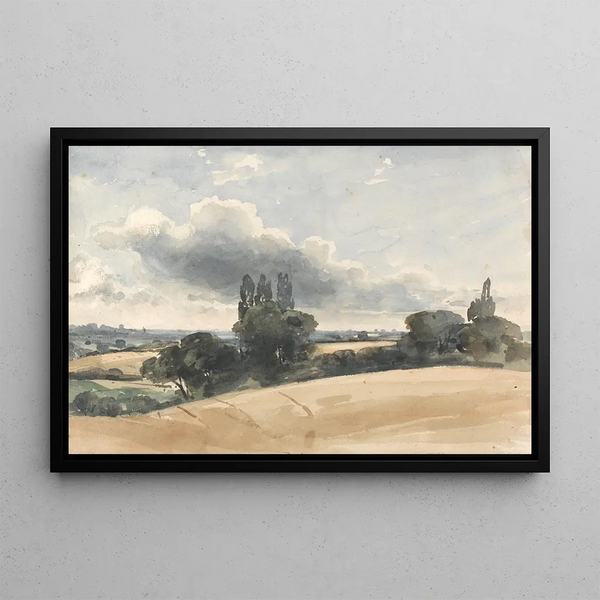 Essex Landscape Painting - Thomas Churchyard — framed artwork on a wall