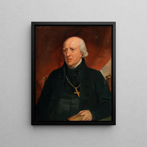 Portrait painting of John Thomas Troy, Archbishop of Dublin 1739-1823 - Thomas Clement Thompson — framed artwork on a wall