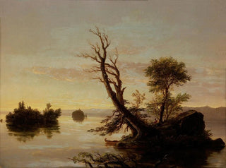 American Lake Scene Painting - Thomas Cole — artwork view