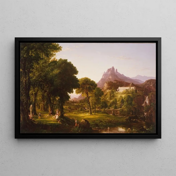 Dream of Arcadia - Thomas Cole — framed artwork on a wall