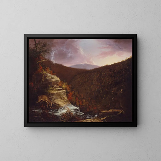 the Kaaterskill Falls summit - Thomas Cole — framed artwork on a wall