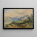Mountain landscape painting with a lake - Thomas Colman Dibdin — framed artwork on a wall