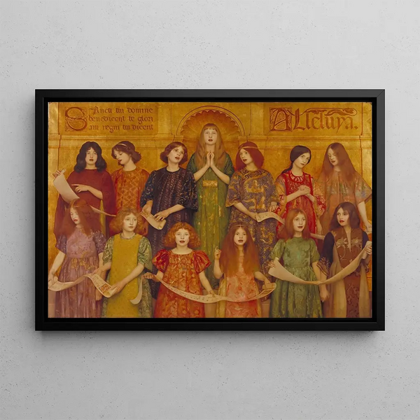 Alléluia Painting - Thomas Cooper Gotch — framed artwork on a wall