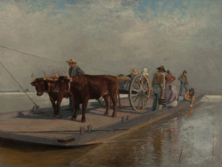 Crossing by ferry - Thomas Corwin Lindsay — artwork view