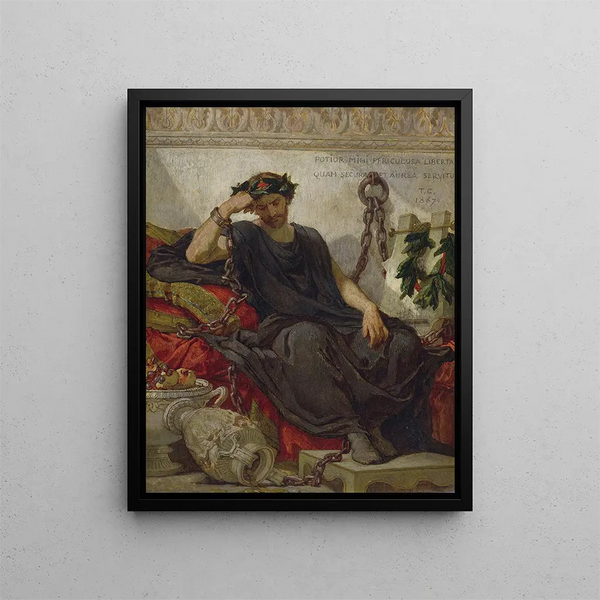 Damoclès Painting - Thomas Couture — framed artwork on a wall