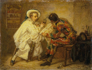 Harlequin and Pierrot - Thomas Couture — artwork view