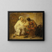 Harlequin and Pierrot - Thomas Couture — framed artwork on a wall