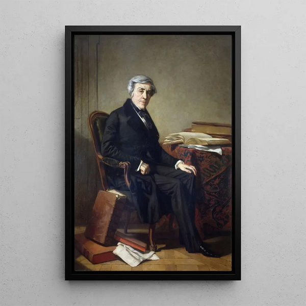 Portrait of Jules Michelet 1798-1874 historian - Thomas Couture — framed artwork on a wall