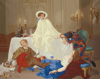 The supper after the masked ball - Thomas Couture — artwork view