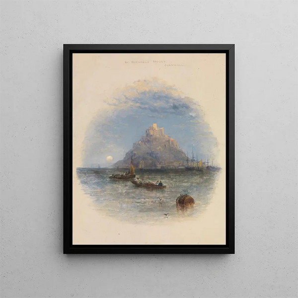 St Michael's Mount Cornwall - Thomas Creswick — framed artwork on a wall