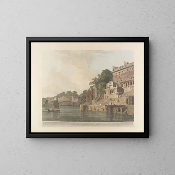 Oriental Scene Painting Pl16 - Thomas Daniell — framed artwork on a wall