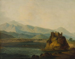 The Rope Bridge at Serinagur - Thomas Daniell — artwork view