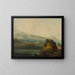 The Rope Bridge at Serinagur - Thomas Daniell — framed artwork on a wall