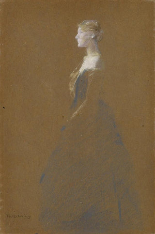Thomas Dewing - Woman in a Blue Dress.webp