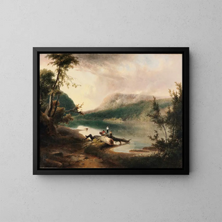 Gorge du Delaware - Thomas Doughty — framed artwork on a wall