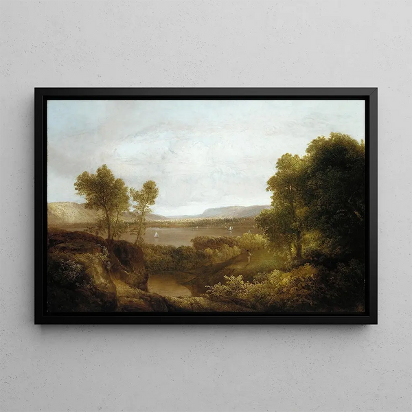 on the Hudson - Thomas Doughty — framed artwork on a wall
