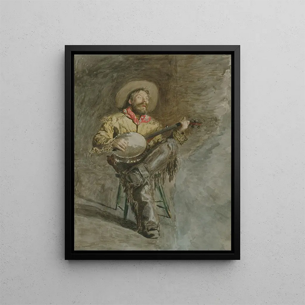 Chant de cow-boy - Thomas Eakins — framed artwork on a wall