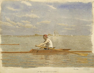 John Biglin en un skiff - Thomas Eakins — artwork view