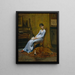 La femme de l'artiste et son chien setter - Thomas Eakins — framed artwork on a wall