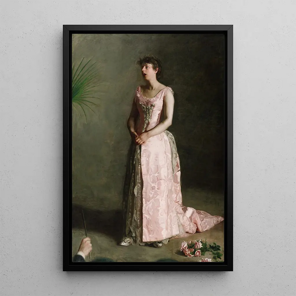 The concert singer - Thomas Eakins — framed artwork on a wall