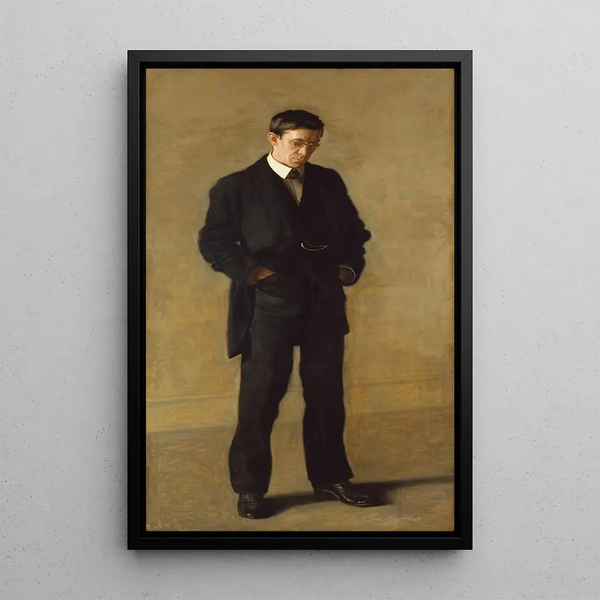 The Thinker Portrait of Louis N Kenton - Thomas Eakins — framed artwork on a wall