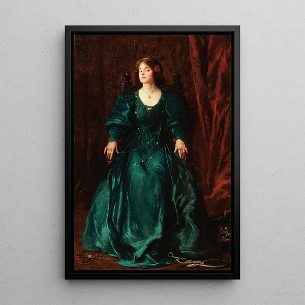 Vanité Painting - Thomas Edwin Mostyn — framed artwork on a wall