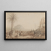 a chalet and a rocky massif - Thomas Ender — framed artwork on a wall