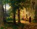 Prayer near a sacred spring, landscape with fountain - Thomas Ender — artwork view