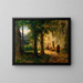 Prayer near a sacred spring, landscape with fountain - Thomas Ender — framed artwork on a wall